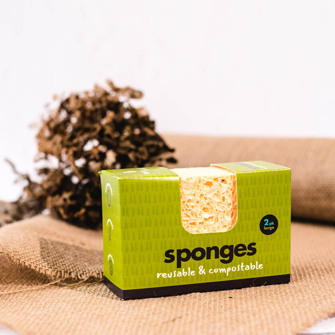 ecoLiving Compostable Dish Sponge - Pack of 2 - ecoLiving