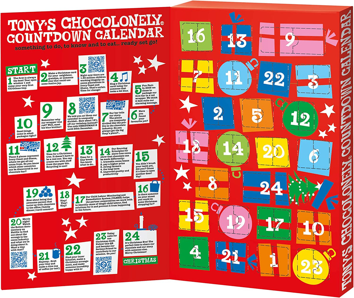 Tony's Chocolonely Countdown Calendar Life Before Plastic